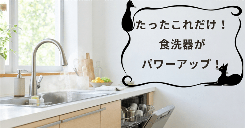 食洗機スタート前の10秒で洗い上がりが変わる