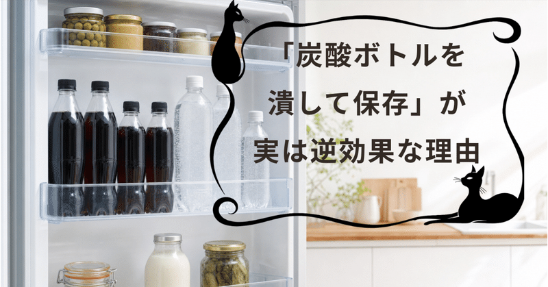 家庭でできる：潰す保存は逆効果？炭酸を長持ちさせる方法